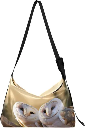 Kigai Barn Owls Crossbody Bag Hobo Handbag Purse Fashion PU Leather Shoulder Bags for Women