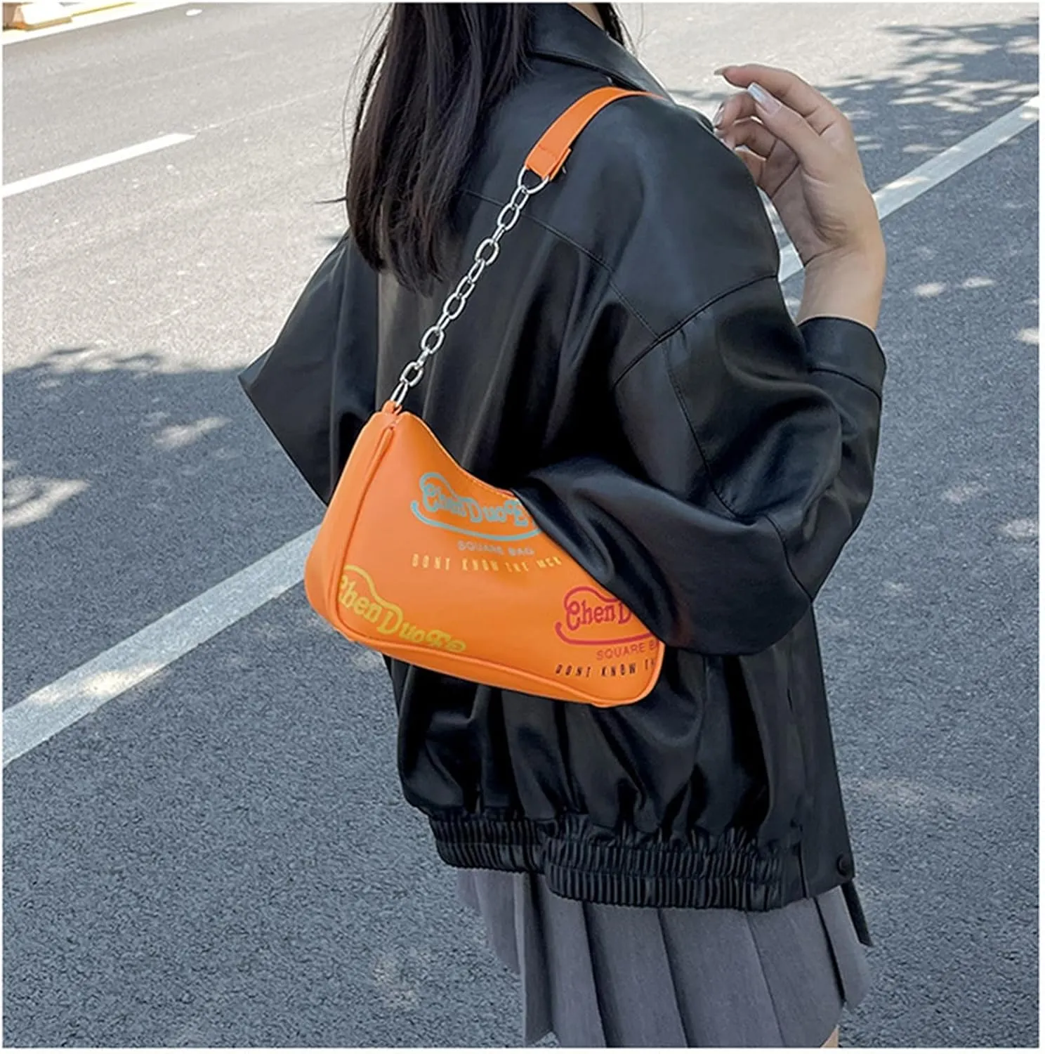 Ladies PU Leather Crossbody Bags Small Handbags PU Leather Shoulder Bag for Women Evening Bag Satchels Bag with Chain Strap (Green)
