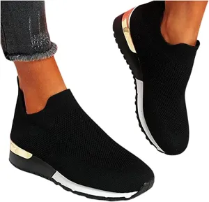 Ladmiple Gym Shoes For Women Workout Running Slip On Walking Shoes Non Slip Breathable Casual Athletic Tennis Sneakers