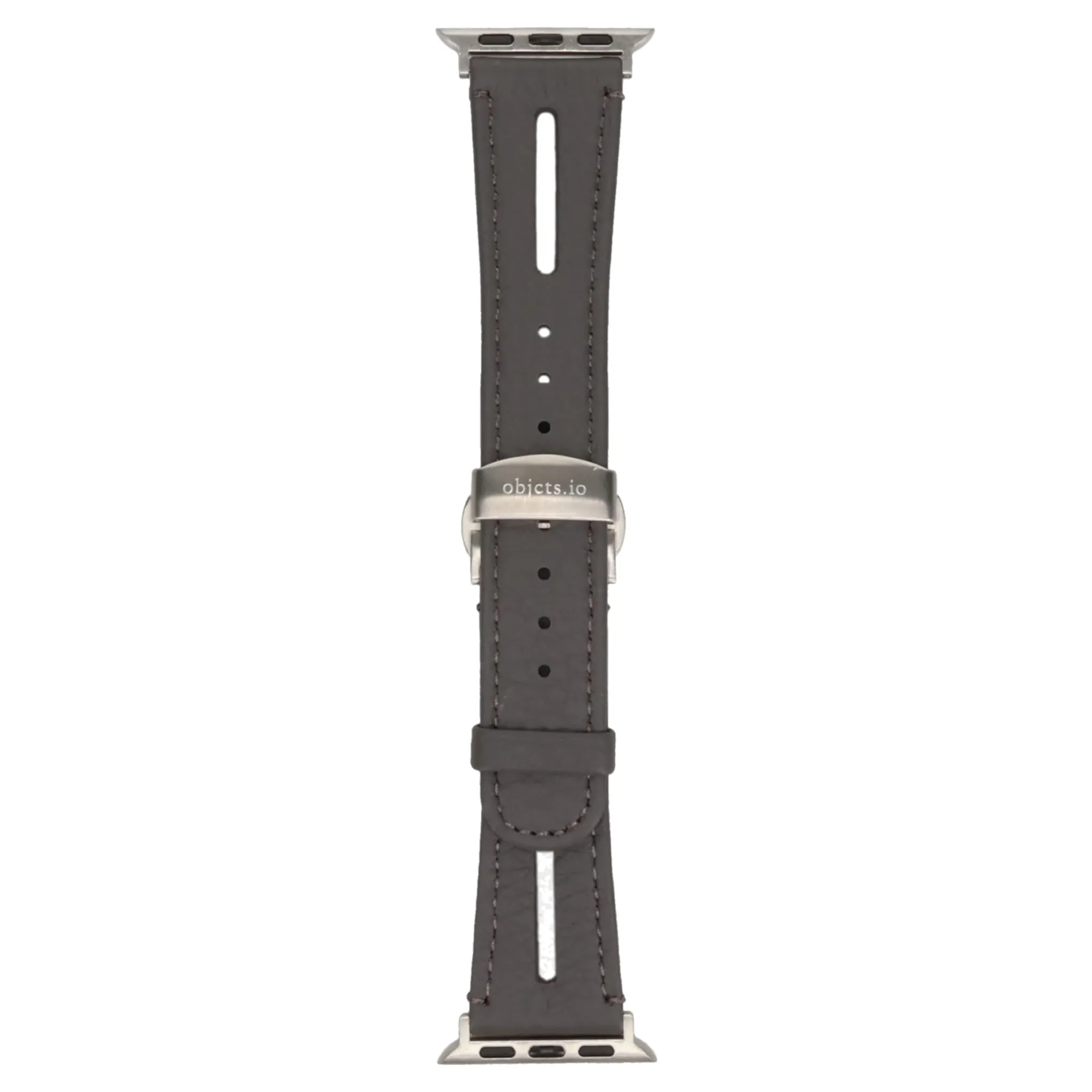 LEATHER HYBRID BAND D BUCKLE for Apple Watch / GRAY