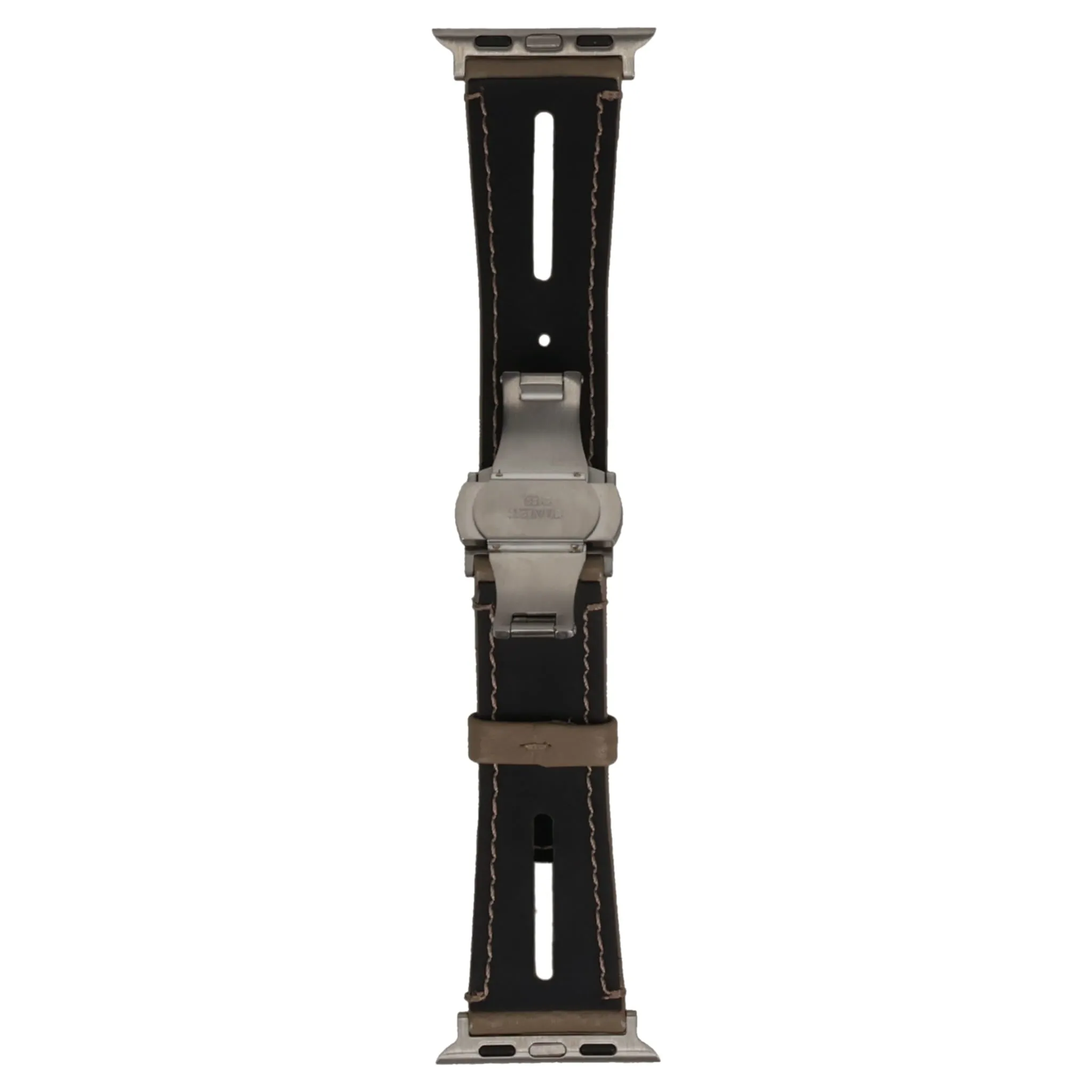 LEATHER HYBRID BAND D BUCKLE for Apple Watch / TAUPE