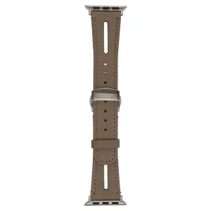 LEATHER HYBRID BAND D BUCKLE for Apple Watch / TAUPE