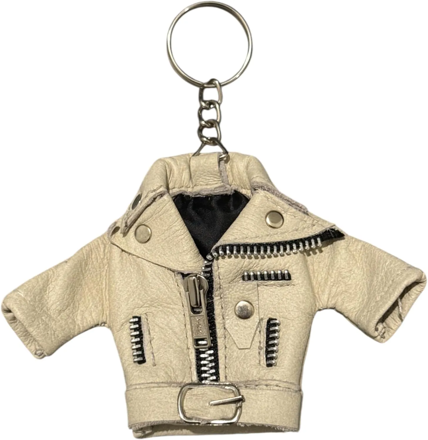 Leather Jacket Keychain Stylish Mini Key Ring for Biker, Motorcycle Riders & Fashion Lovers Gift Men & Women
