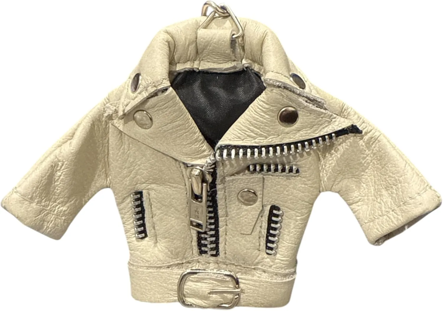 Leather Jacket Keychain Stylish Mini Key Ring for Biker, Motorcycle Riders & Fashion Lovers Gift Men & Women