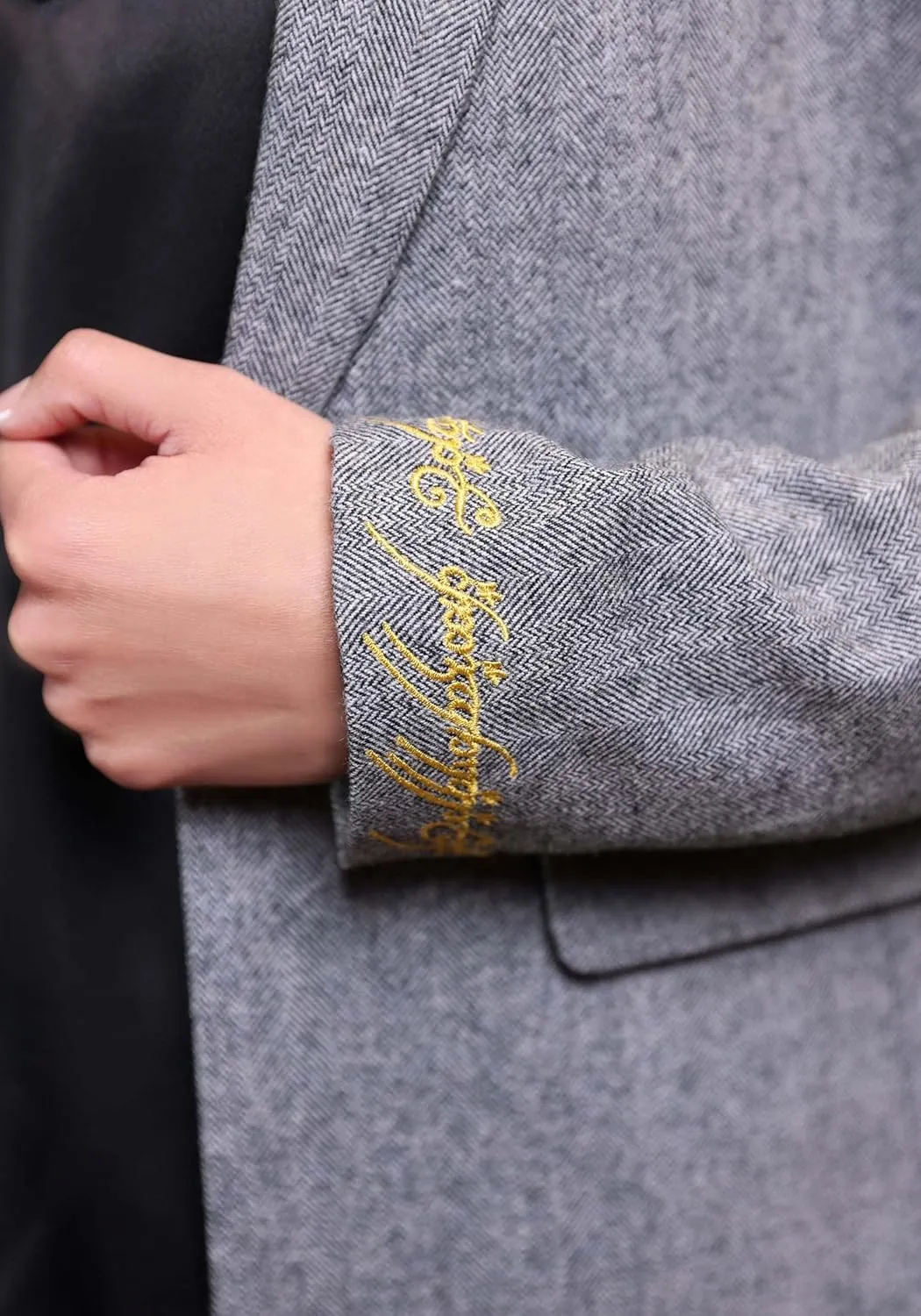 Lord of The Rings Adult Heather Grey LOTR Blazer for Women, Officially Licensed Tolkien-Inspired Women's Blazer