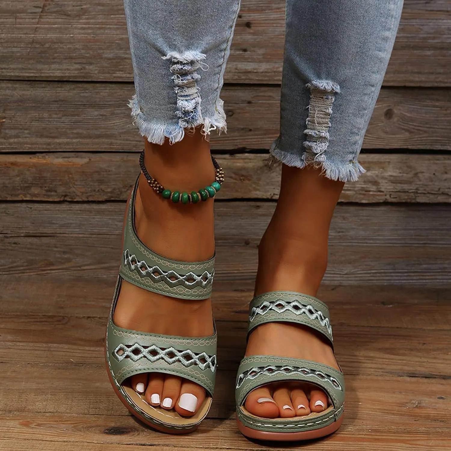 Low Wedge Sandals for Women Sandals Wedge for Women Beach Womens Sandal Comfortable Summer Shoes for Womens 2025