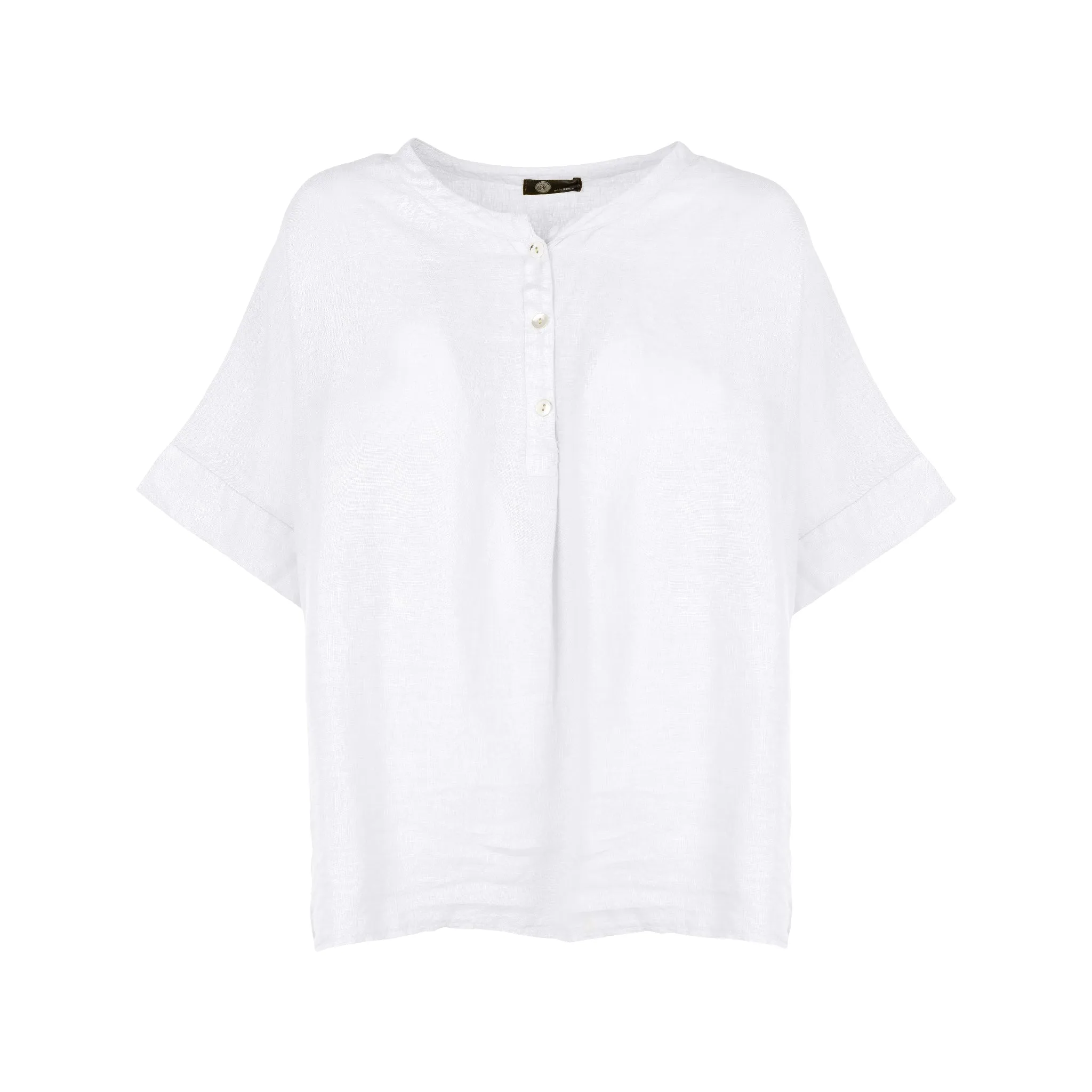 M Made in Italy  Women's Woven Half Sleeve Top