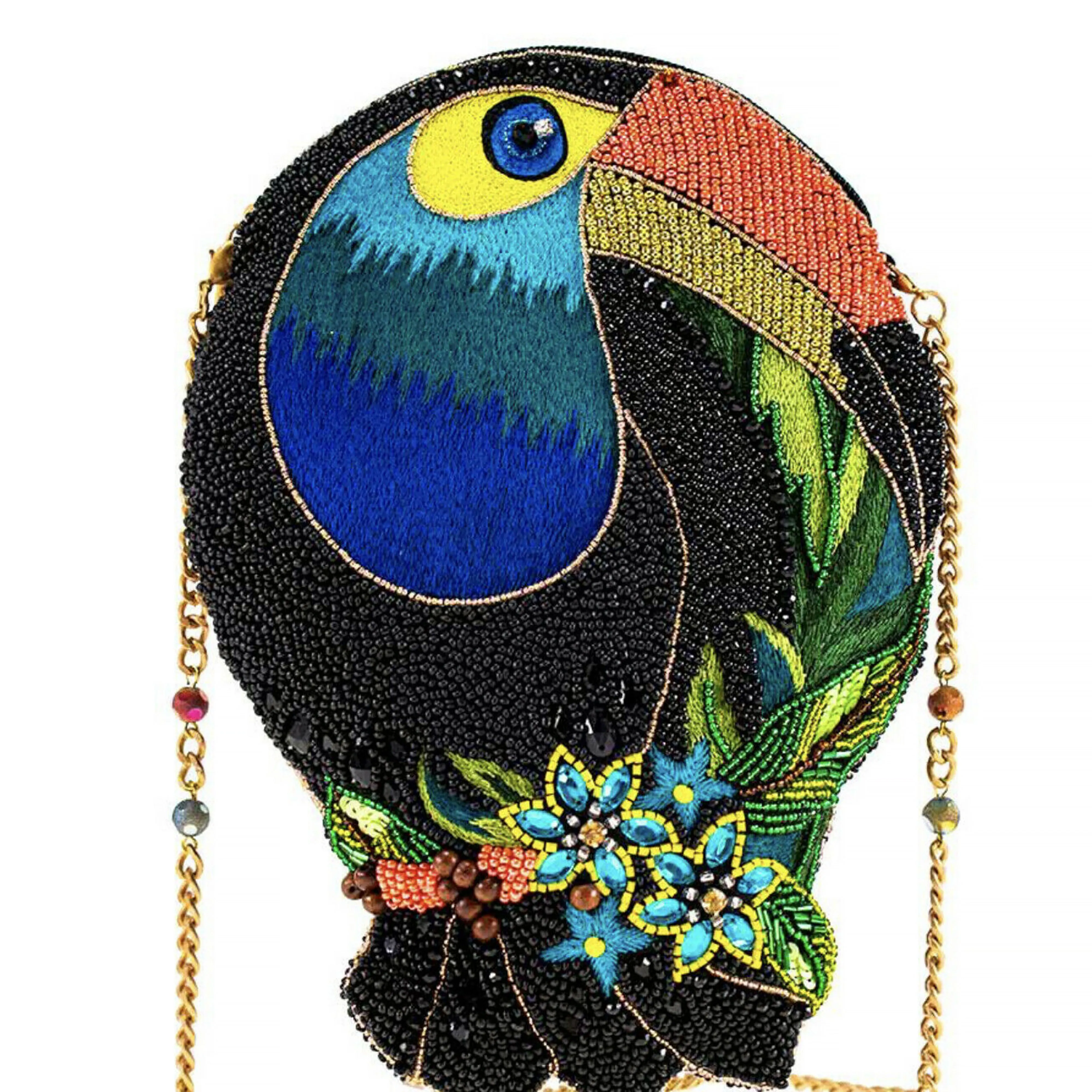 Mary Frances Bill Me Beaded Crossbody Toucan Handbag NWT