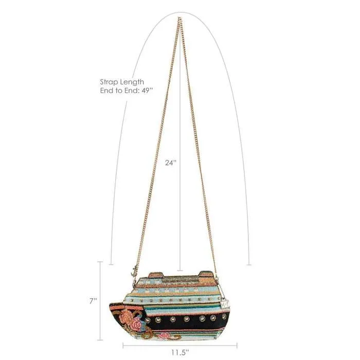 Mary Frances Cruise Control Beaded Cruise Ship Crossbody Handbag