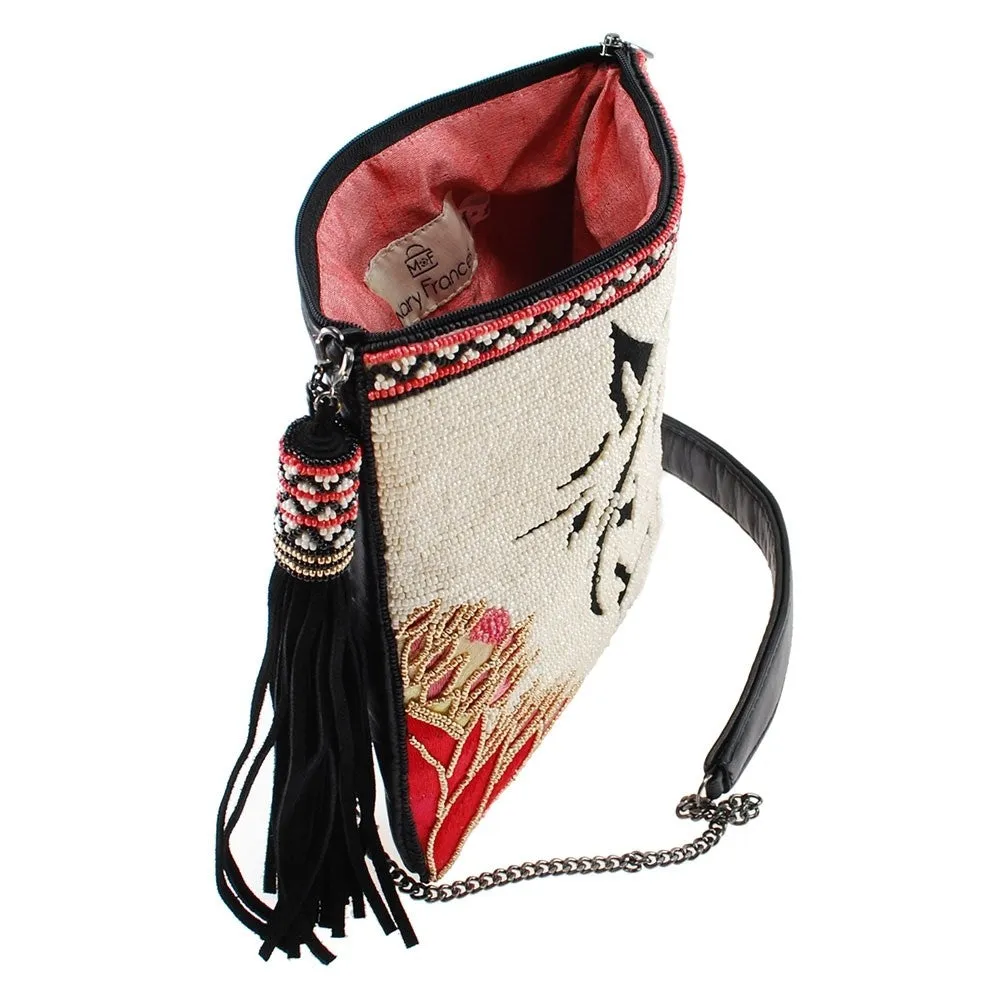 Mary Frances Hoofing It Beaded Horse Cross body Handbag Equine