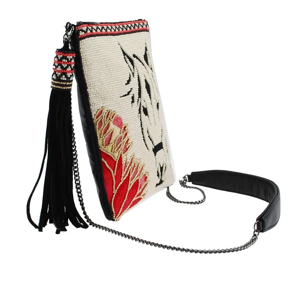 Mary Frances Hoofing It Beaded Horse Cross body Handbag Equine