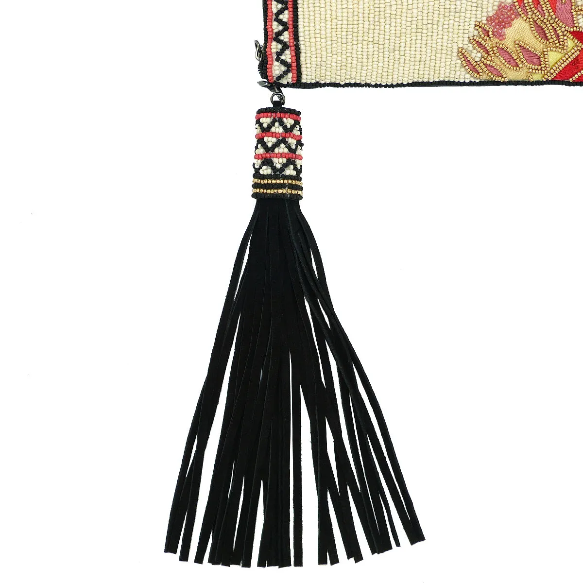 Mary Frances Hoofing It Beaded Horse Cross body Handbag Equine