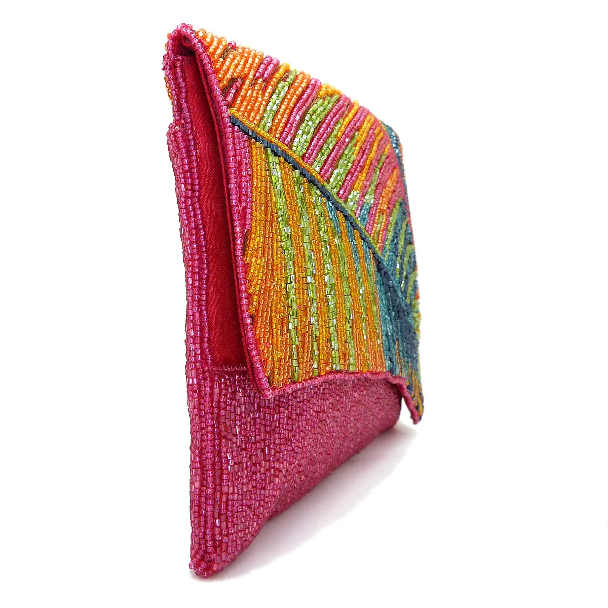 Mary Frances Hot Tropics Beaded Tropical Crossbody Clutch Handbag