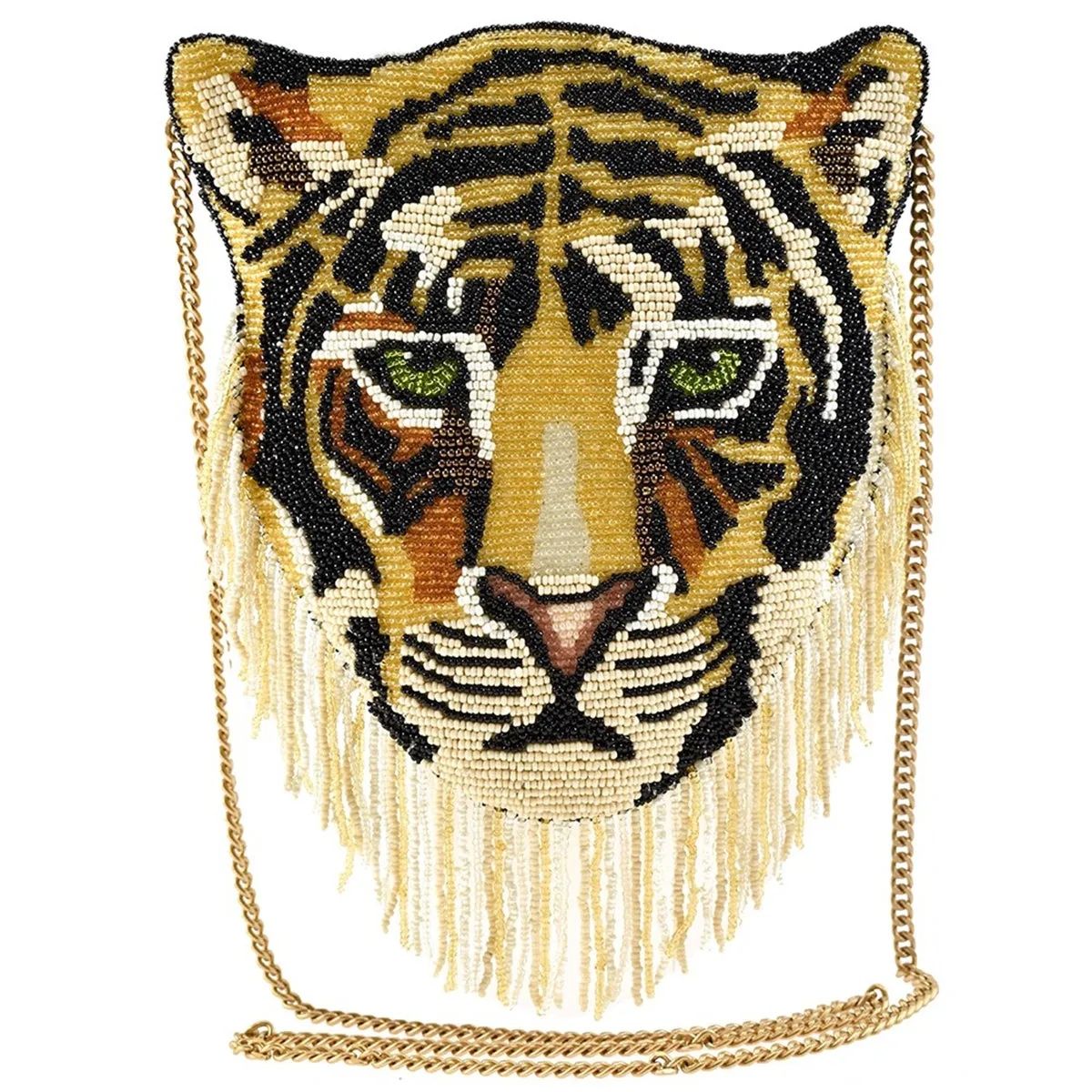 Mary Frances Rajah Disney Live Action Aladdin Beaded Crossbody Handbag Tiger