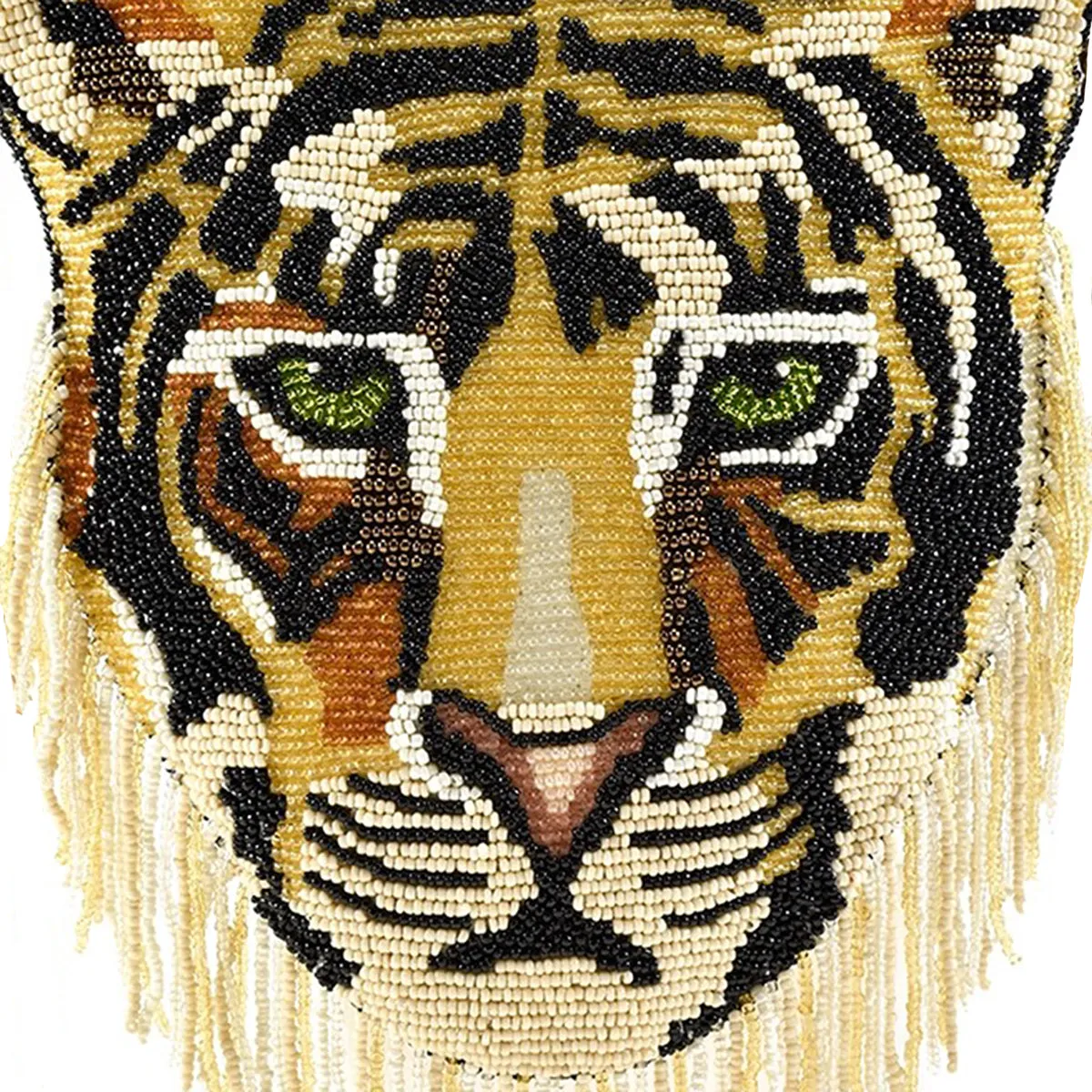 Mary Frances Rajah Disney Live Action Aladdin Beaded Crossbody Handbag Tiger