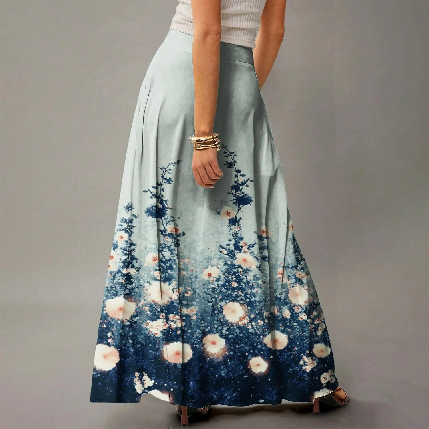 Maxi Women's Skirts, Trendy Elegantes Beach Flowy Summer Boho Womens Skirts
