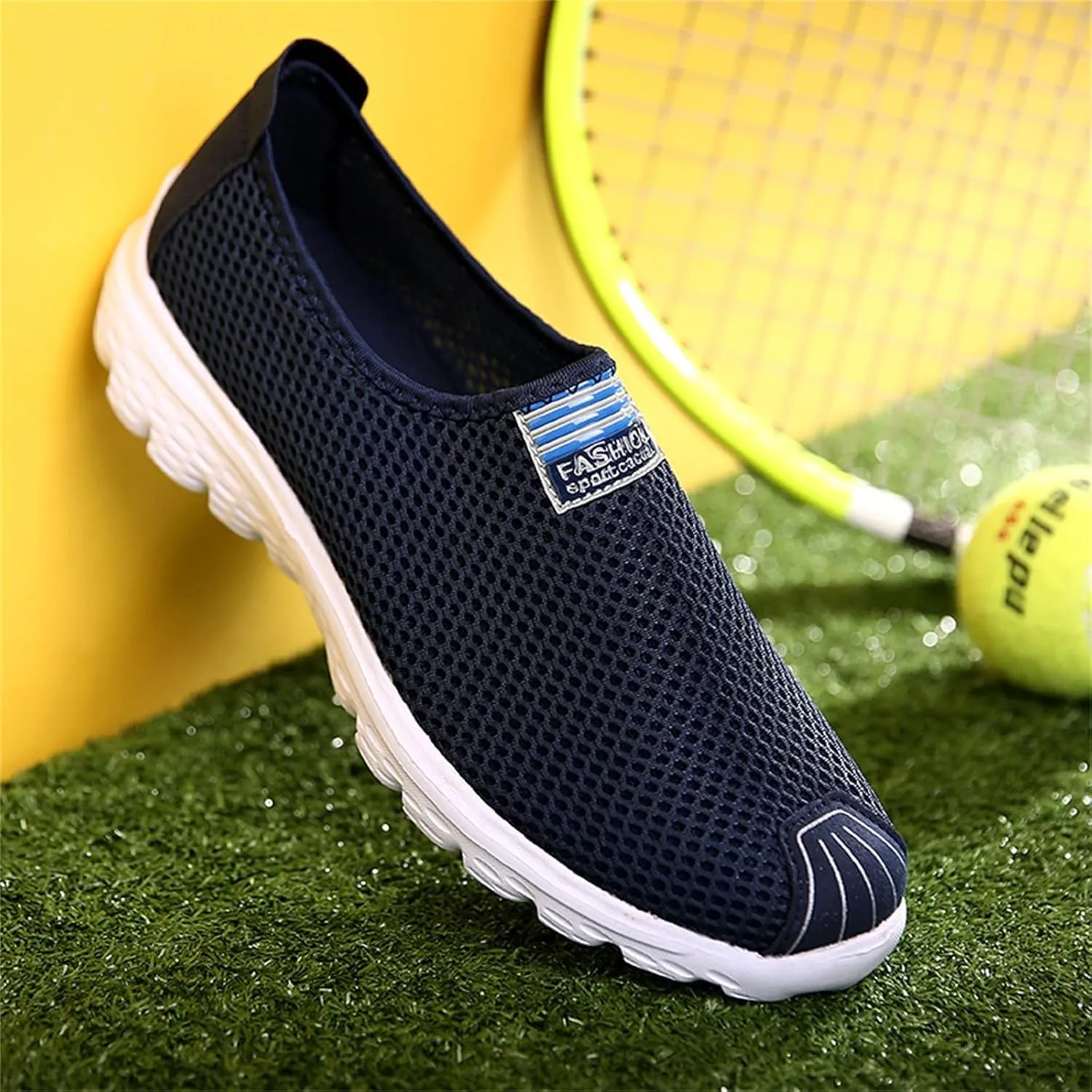 Mens Athletic Shoes Men's Fashion Sneakers Tennis Shoe for Men Slip on Shoe for Men Sport Mesh Sneaker