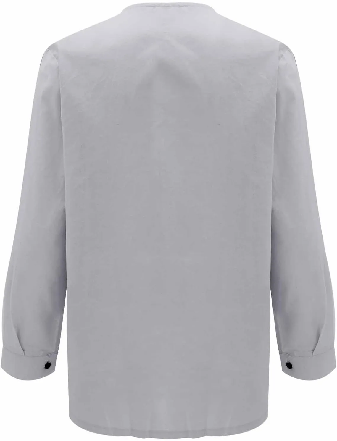 Mens Casual Cotton Linen Shirt Boatneck Long Sleeve Regular Fit Cozy Shirts Combat Active Button Down Beach Trend Top