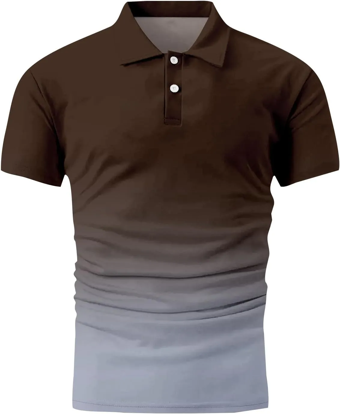 Men's Casual Golf Polo Shirts Crewneck Dry Fit Button-Down Lightweight Work Summer Shirts