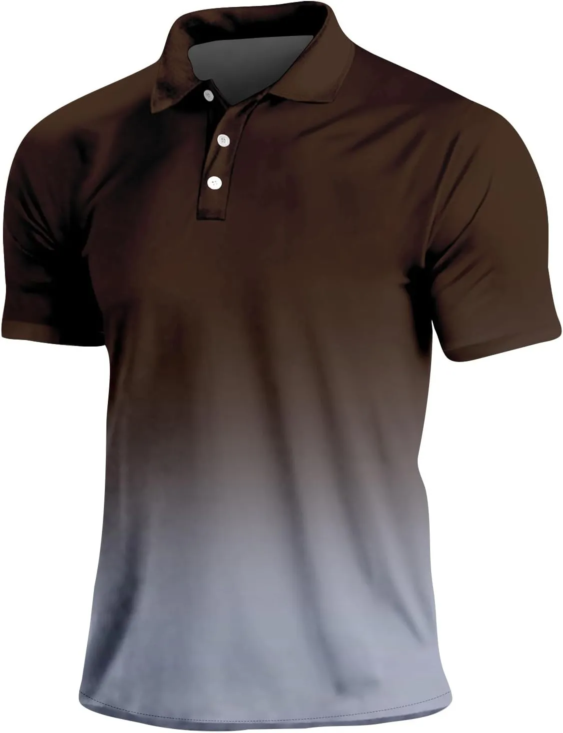 Men's Casual Golf Polo Shirts Crewneck Dry Fit Button-Down Lightweight Work Summer Shirts
