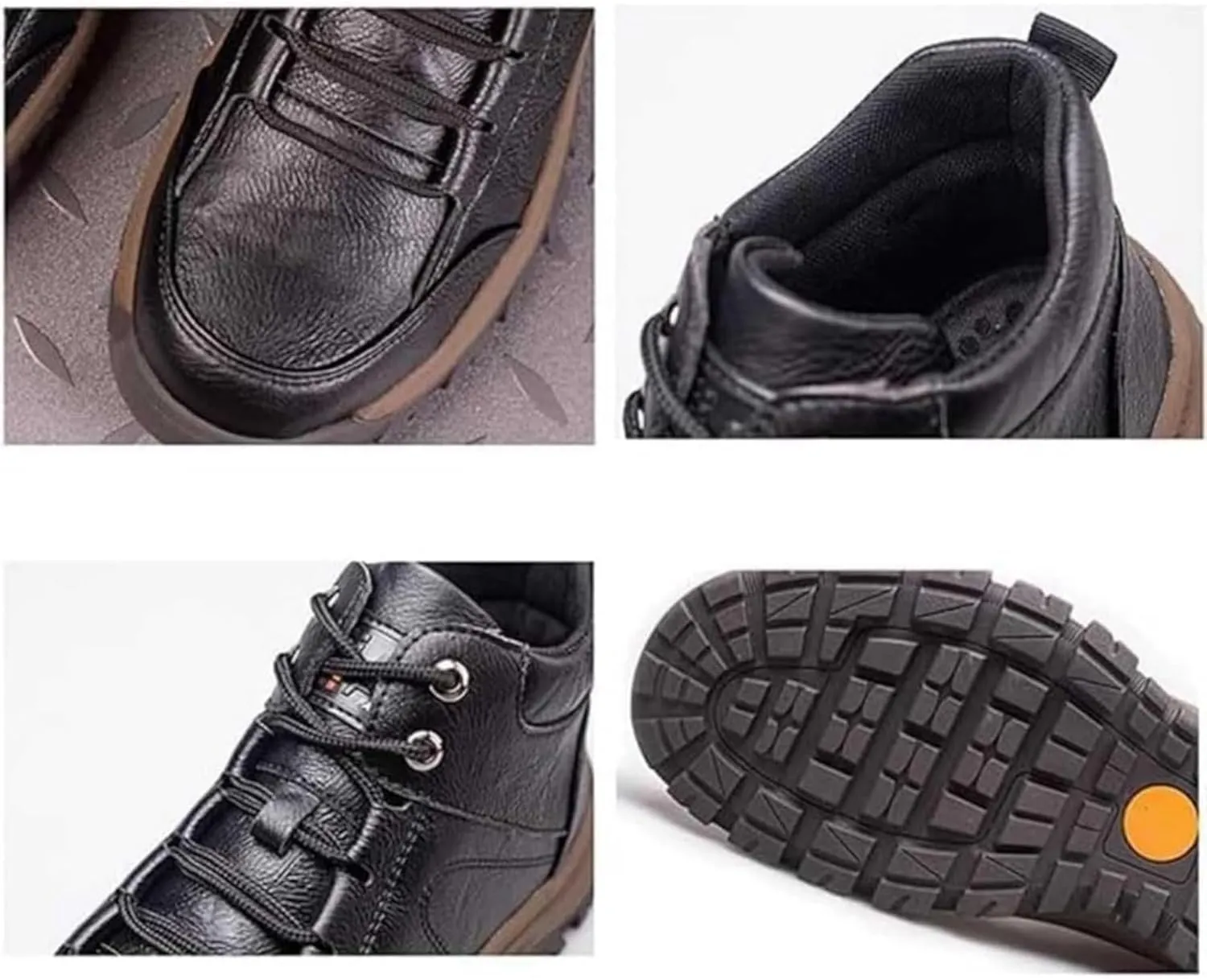 Men's Casual Leather Handmade Non-Slip Arch Support Loafers, Hillde Mens Shoes Comfortable Work Hiking Shoe, Mens Slip on Shoes Sneakers