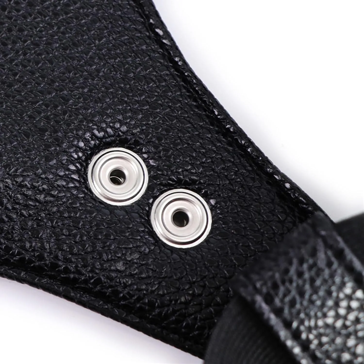 Men's Faux Leather Metal O-rings G-String Thong Brief Underwear