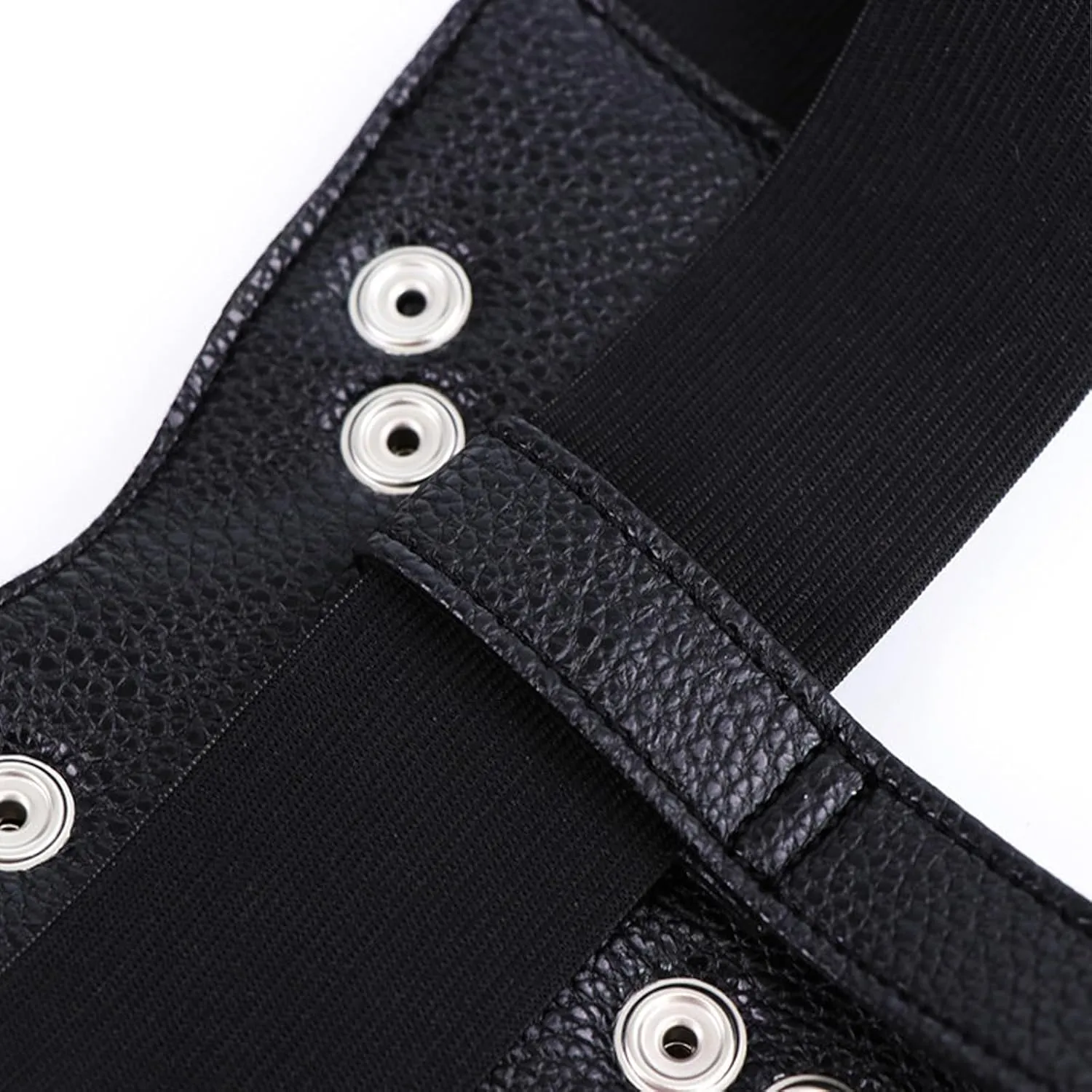 Men's Faux Leather Metal O-rings G-String Thong Brief Underwear