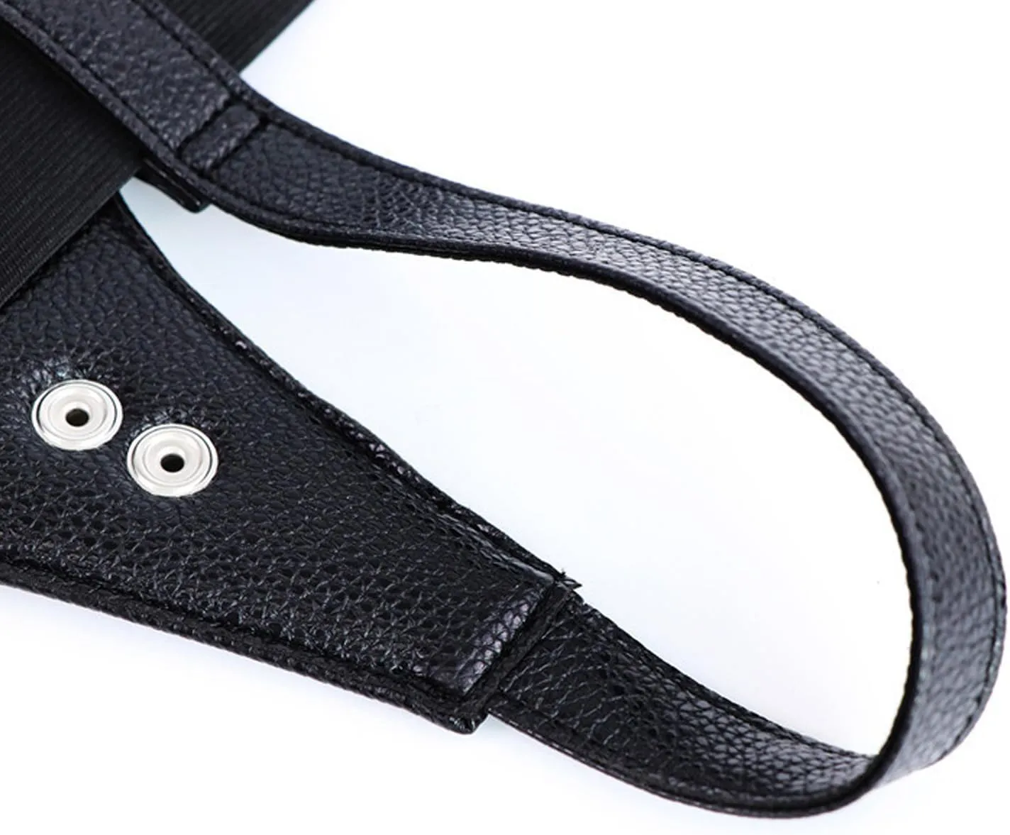 Men's Faux Leather Metal O-rings G-String Thong Brief Underwear