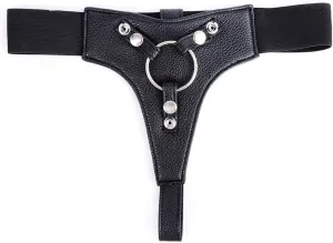 Men's Faux Leather Metal O-rings G-String Thong Brief Underwear