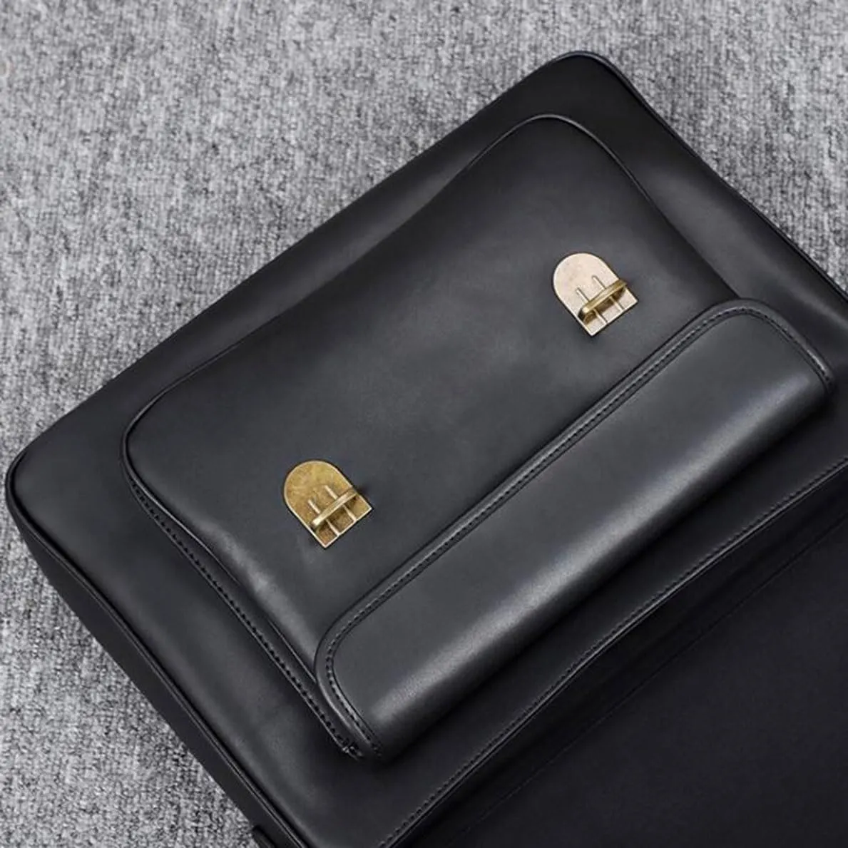 Mens Handbags Briefcases Messenger Shoulder Bags Laptop Bags Genuine Leather Luggage Carrying Cases