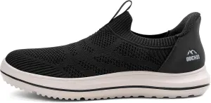 Mens Hands Free Slip On Walking Shoes Lightweight Athletic Non Slip Sneakers Comfortable Breathable Knit Slip in Casual Shoes