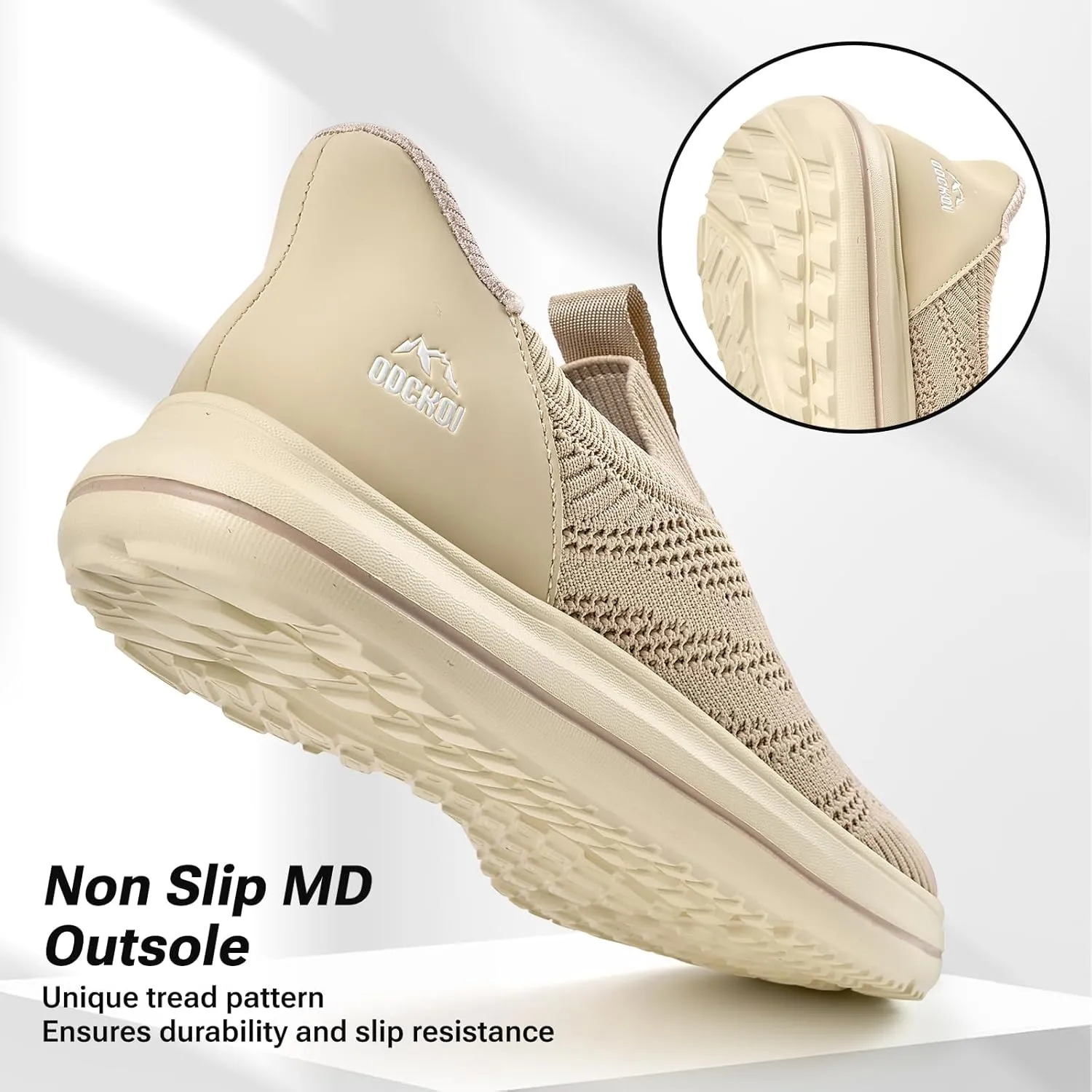 Mens Hands Free Slip On Walking Shoes Lightweight Athletic Non Slip Sneakers Comfortable Breathable Knit Slip in Casual Shoes