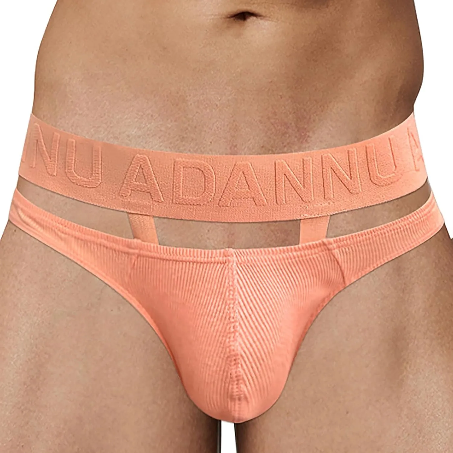 Men's Hollowed Out Rings Briefs Sports Low Waist Raised Hips Threaded Briefs. Mens Soft Underwear
