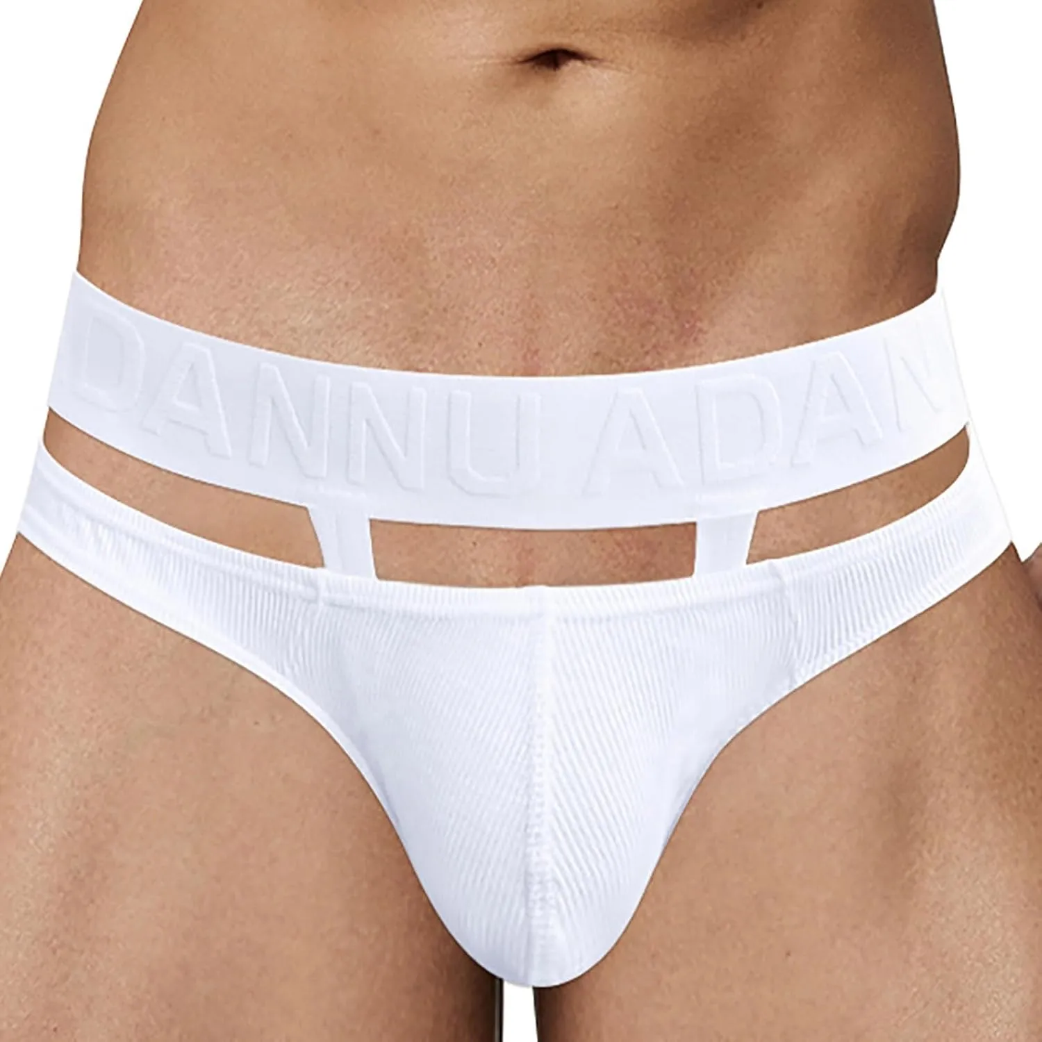 Men's Hollowed Out Rings Briefs Sports Low Waist Raised Hips Threaded Briefs. Mens Soft Underwear