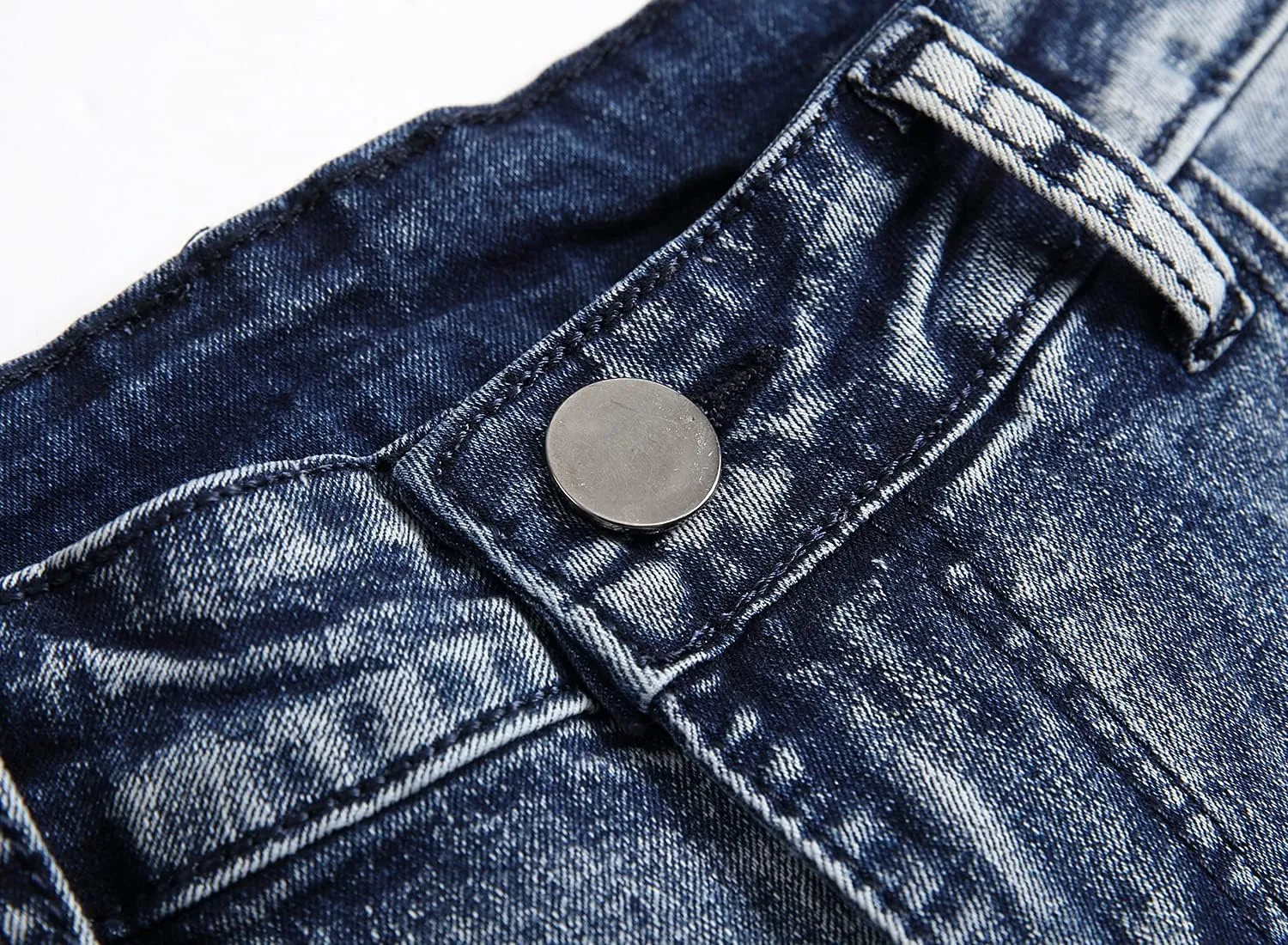 Men's Jeans Skinny Slim Fit Stretch Jeans for Men Denim Washed Pants