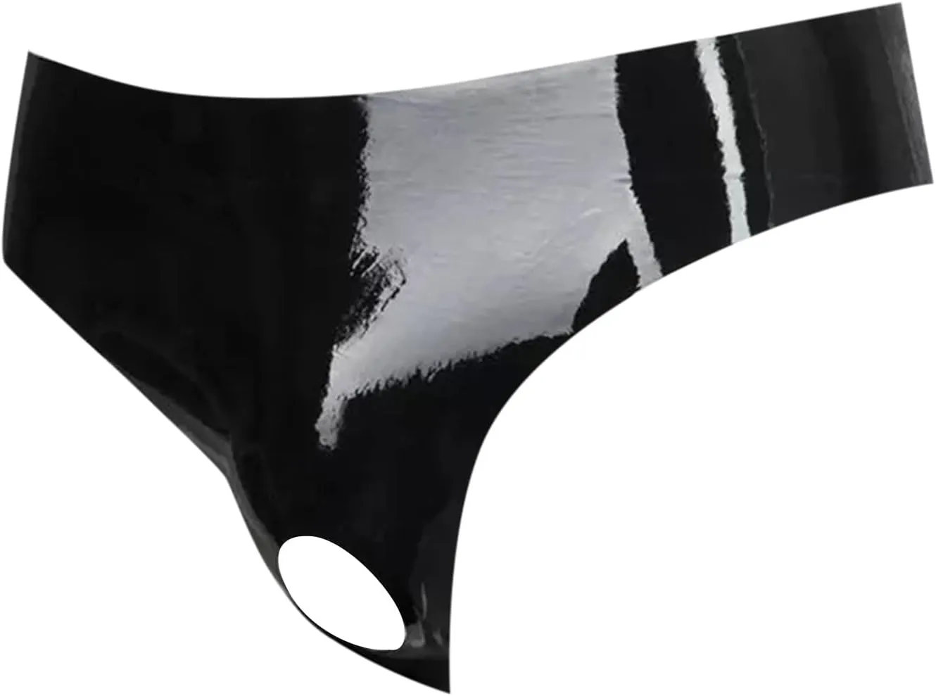 Mens Leather Bodysuit Underwe Breathable Brief Lace String