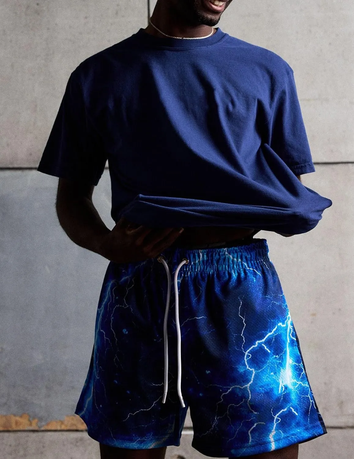 Mens Lightning Bolt Gym Shorts - Quick-Dry Breathable Athletic Shorts for Basketball,Running, Workouts Summer Streetwear