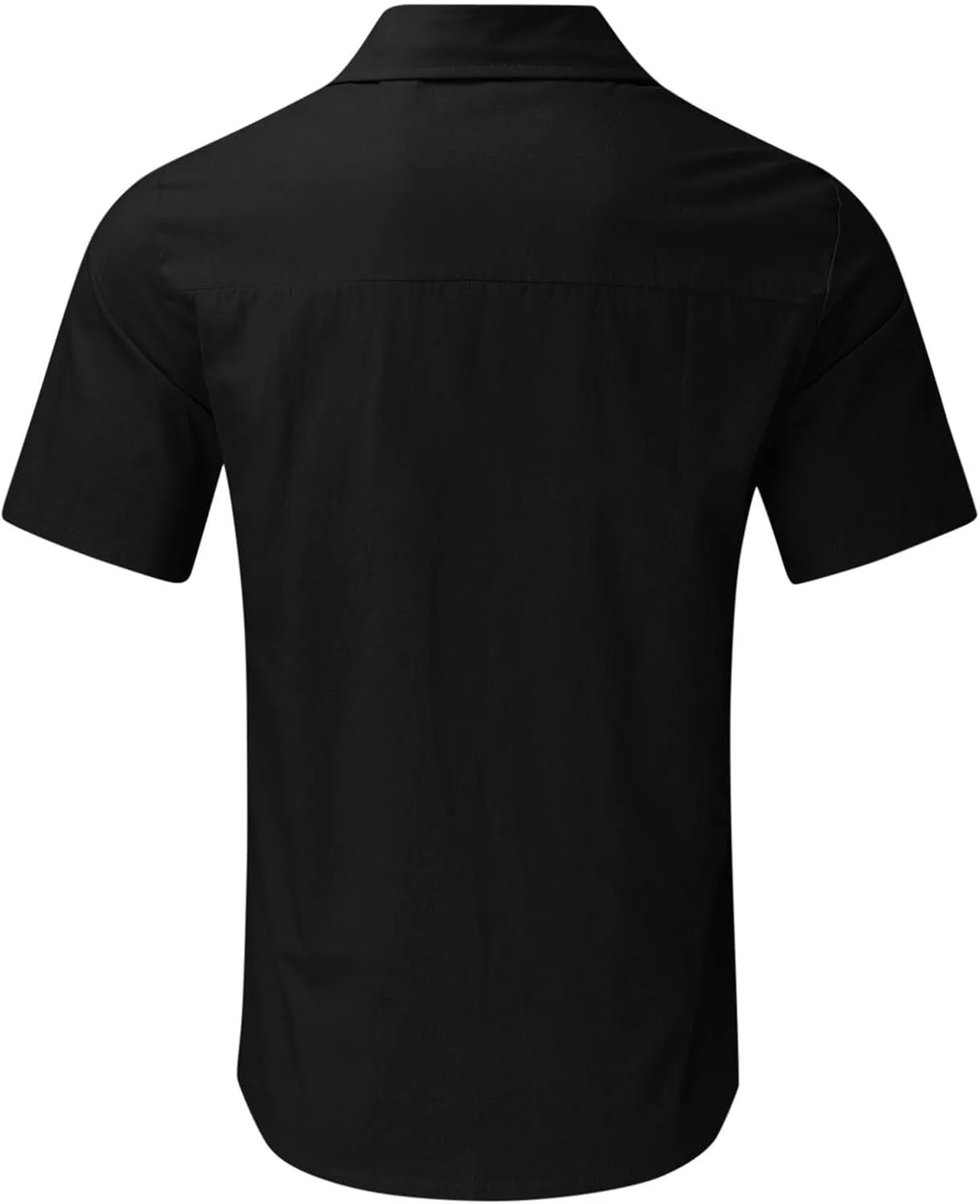 Mens Linen Shirts Short Sleeve Button Down Casual T-Shirt Fashion Beach Vacation Collared Solid Going Out Tee Tops