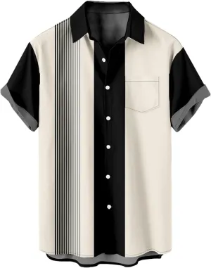 Mens Short Sleeve Button Down Shirt Casual Collared Linen Shirts Vacation Beach Shirts Textured Shirts