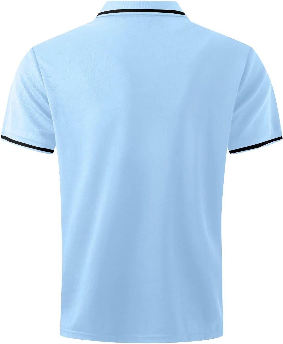 Men's Short Sleeve Polo Shirts 2025 Casual Button Down Shirts Solid Color Collared Basic Golf Shirts