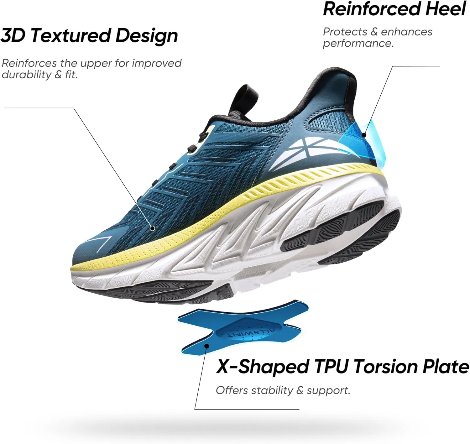 Men's Slip On Walking Shoes Running Comfortable Tennis Breathable Non Slip Athletic Gym Workout Cross Training Fashion Sneakers