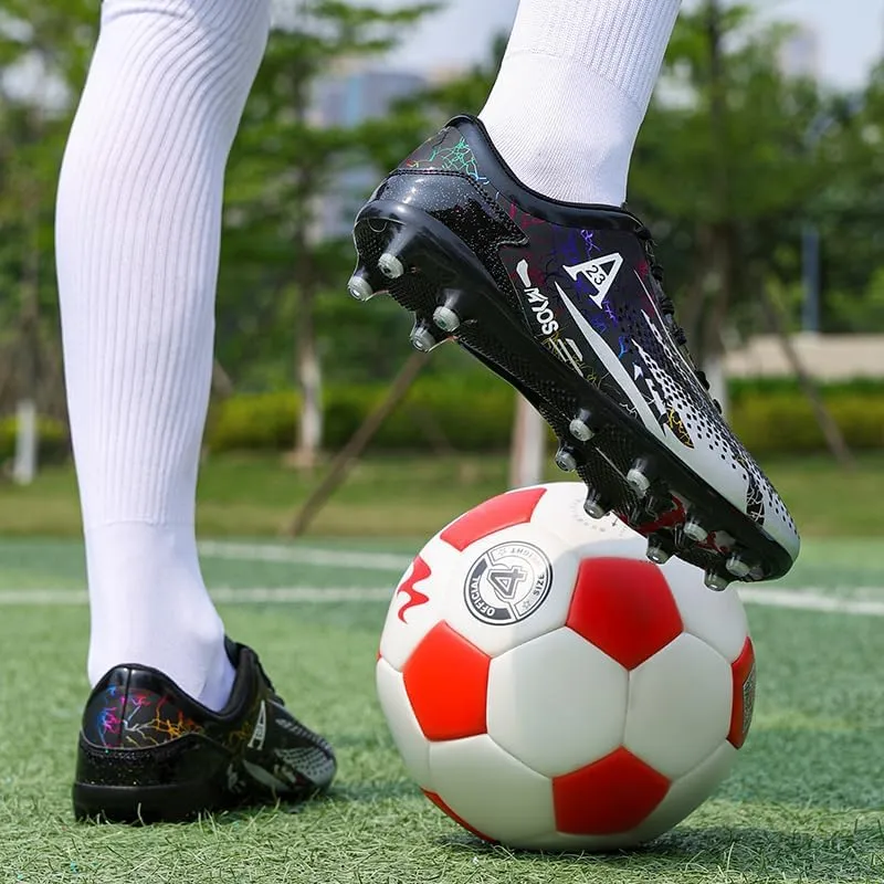 Mens Soccer Cleats Football Boots Professional Training Turf Mens Outdoor Indoor Sports Athletic Big Boy's Sneaker Indoor Shoes for Kids Soccer
