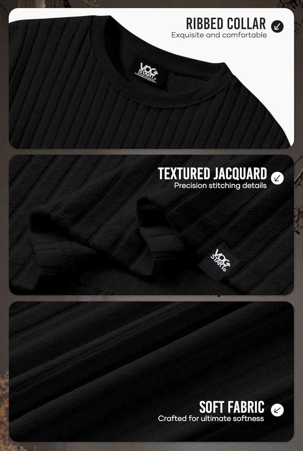 Mens Textured Shirts Casual Stretch T-Shirts Summer Crewneck Short Sleeve Tee Shirts (S-XXL)