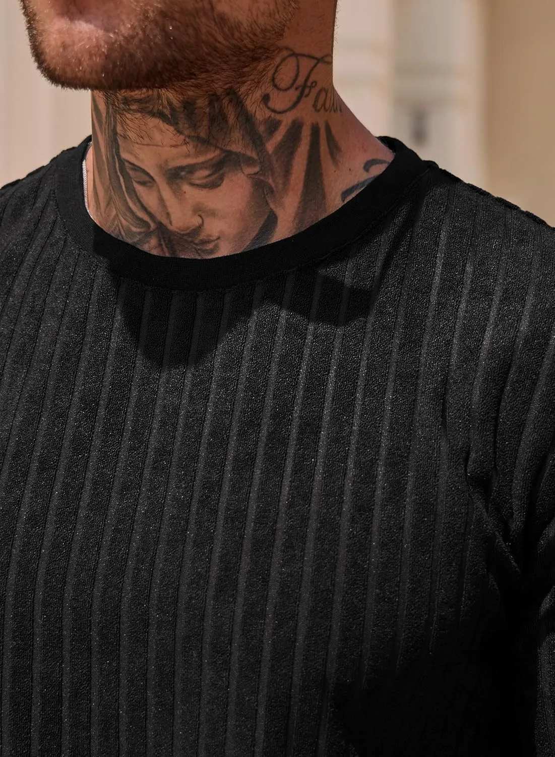 Mens Textured Shirts Casual Stretch T-Shirts Summer Crewneck Short Sleeve Tee Shirts (S-XXL)