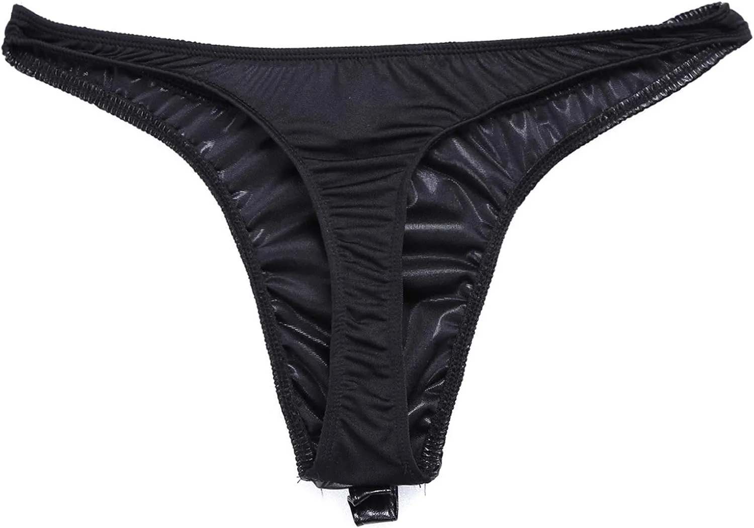 Men's Thongs, Briefs Swimwear Mens G-String Thongs Briefs Thongs Panties Swimming Suit (Color : Black, Size : Large)
