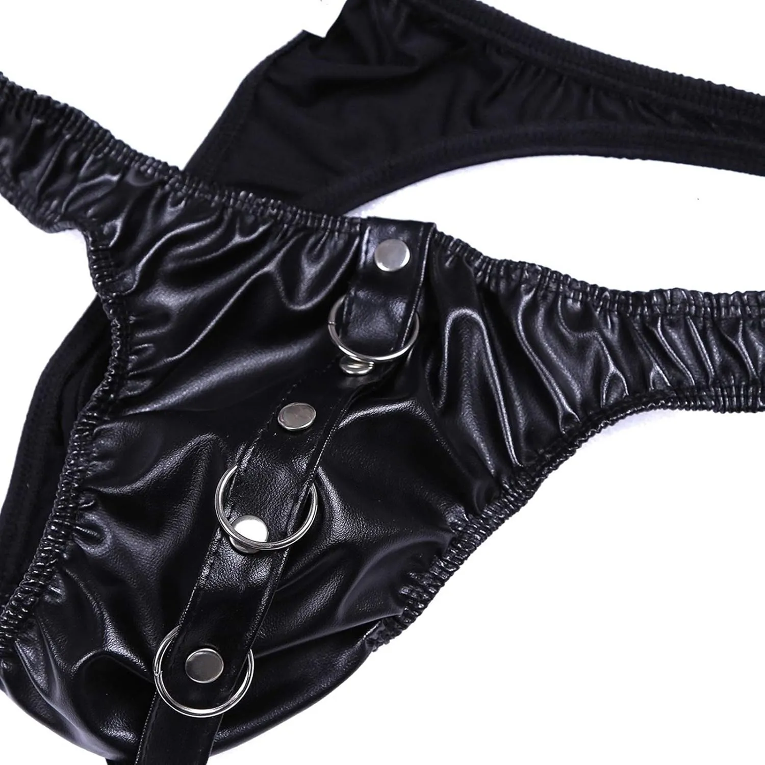 Men's Thongs, Briefs Swimwear Mens G-String Thongs Briefs Thongs Panties Swimming Suit (Color : Black, Size : Large)