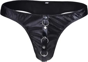 Men's Thongs, Briefs Swimwear Mens G-String Thongs Briefs Thongs Panties Swimming Suit (Color : Black, Size : Large)