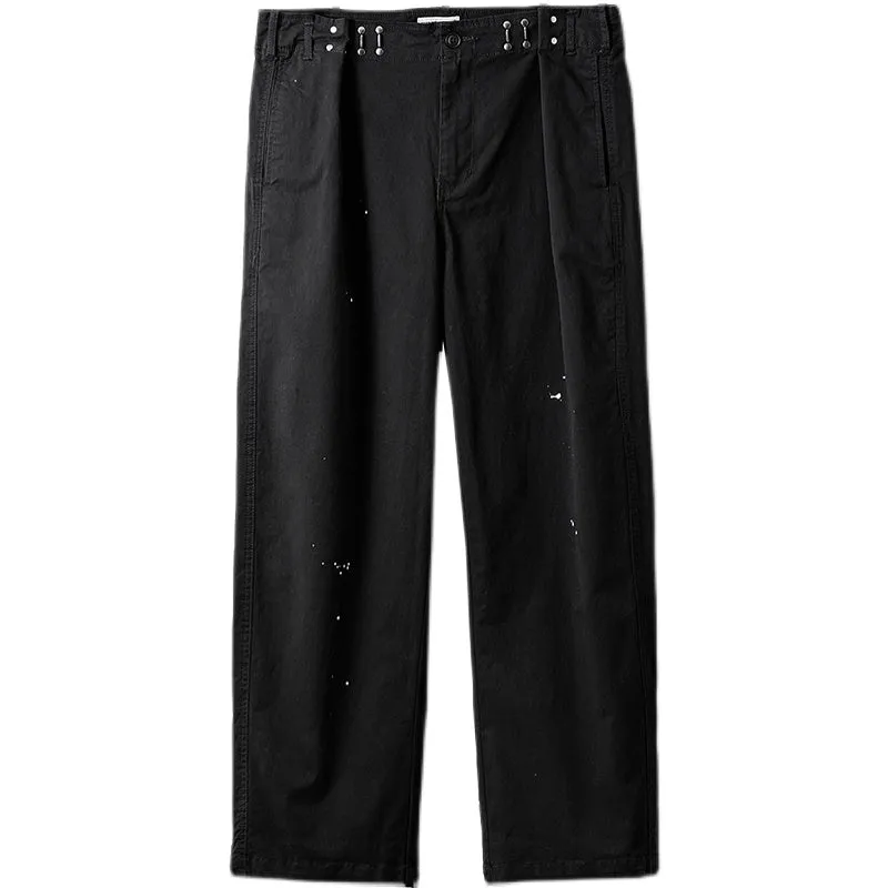 Men's VIntage Military Loose Straight Leg Trousers