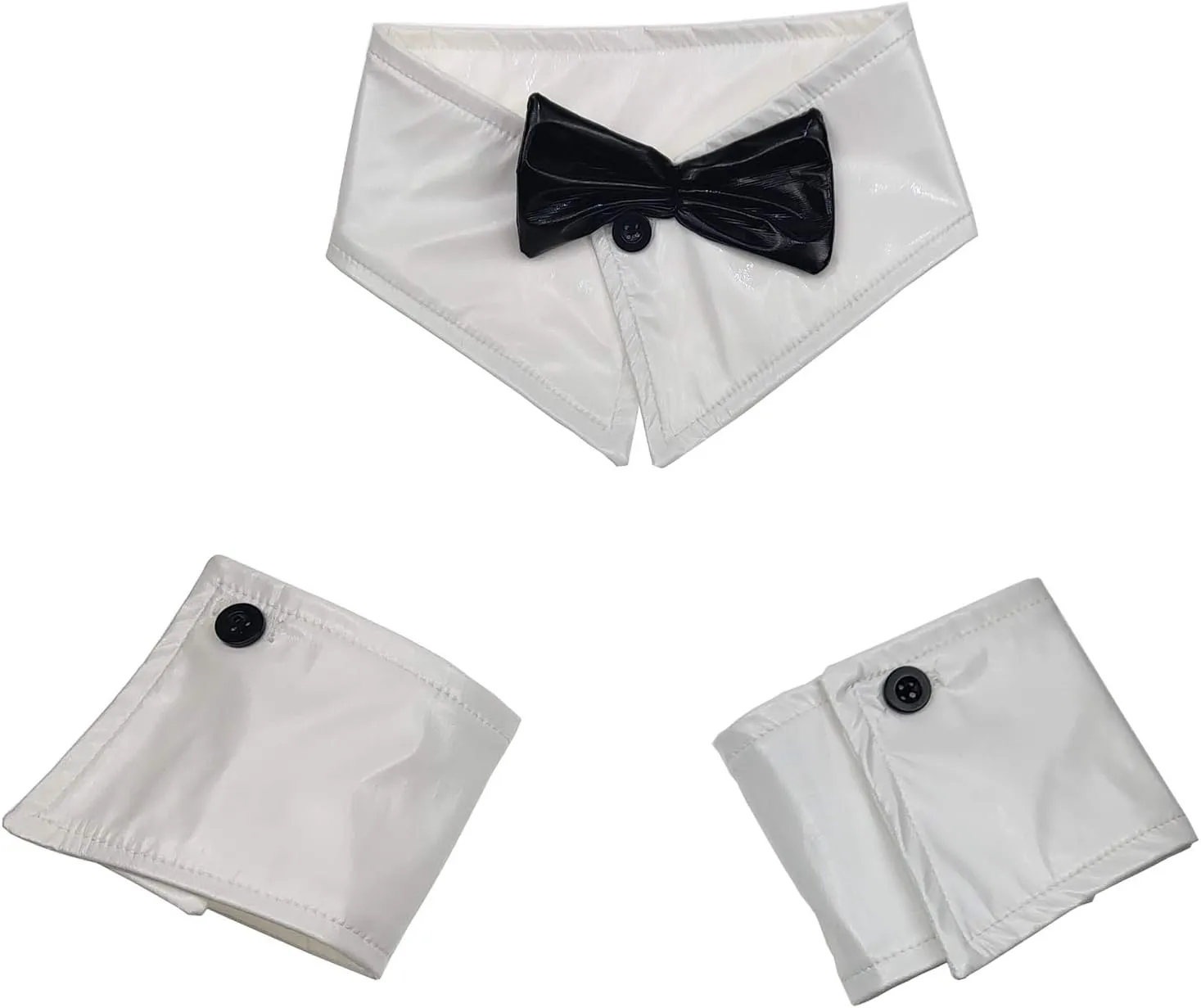 Mens Waiter Suit 4 Pcs Bow Tie Collar Brief Shorts Tuxedo Costume Underwear Outfit Set Roleplay Nightclub