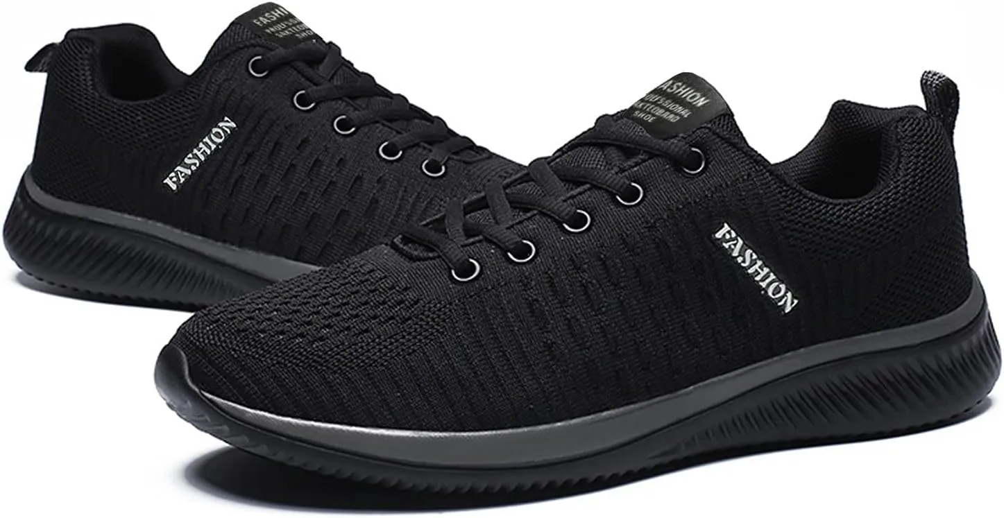 Men's Walking & Running Shoes Comfortable Lightweight Breathable Casual Sneakers Lace Up Slip On Cushion Sneaker